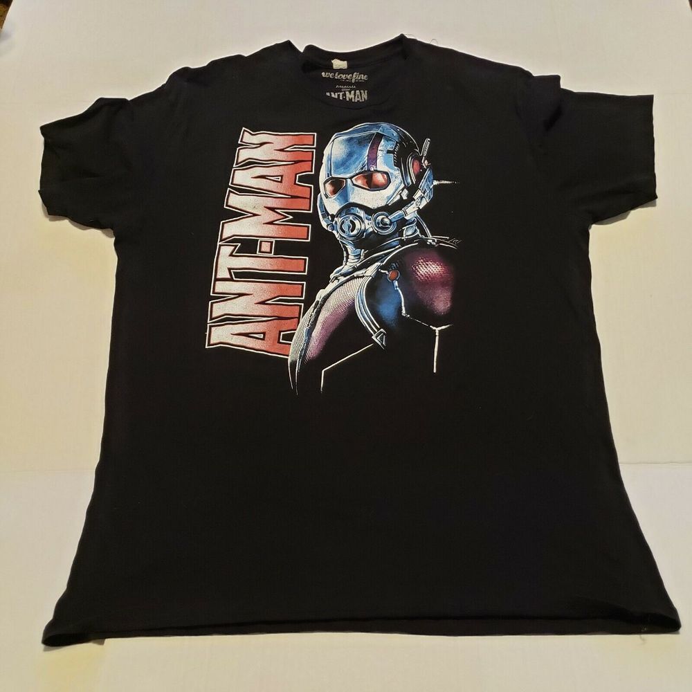 We Love Fine Ant-Man T-Shirt Adult Extra Large XL Black Mens Marvel Comics